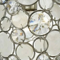 Crystorama Palla 8 1/2" Wide Antique Silver Mini Pendant -Lighting Sales Shop crystorama palla 8 and one half inch wide antique silver mini pendant v2031views1