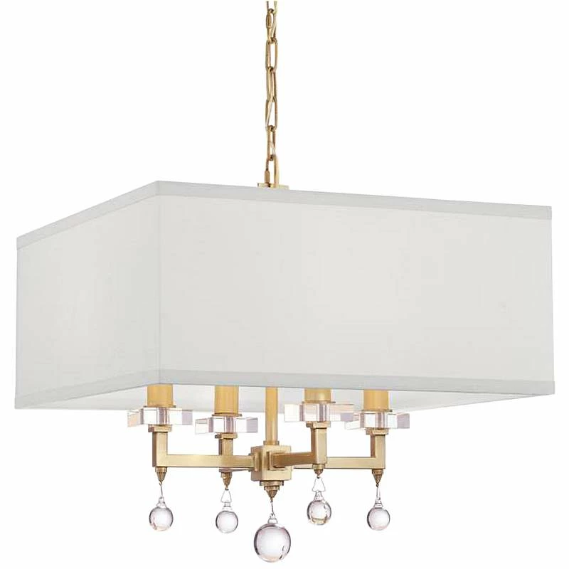 Crystorama Paxton 16" Wide Antique Gold 4-Light Chandelier 4 Crystorama Paxton 16" Wide Antique Gold 4-Light Chandelier - Image 2