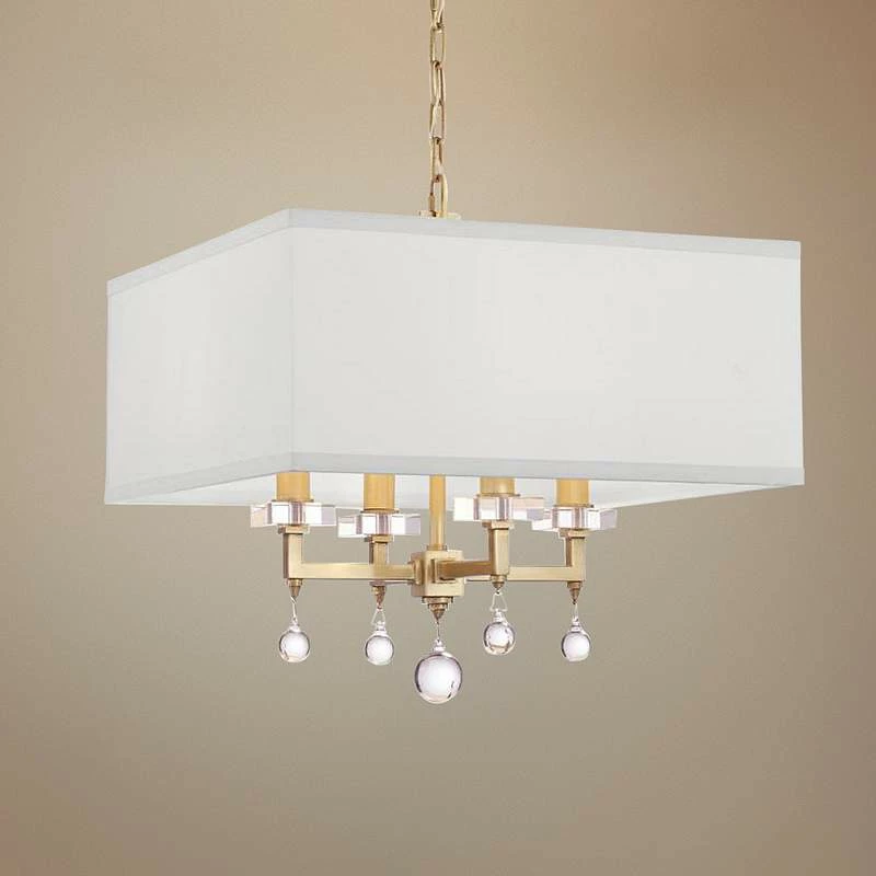 Crystorama Paxton 16" Wide Antique Gold 4-Light Chandelier 3 Crystorama Paxton 16" Wide Antique Gold 4-Light Chandelier