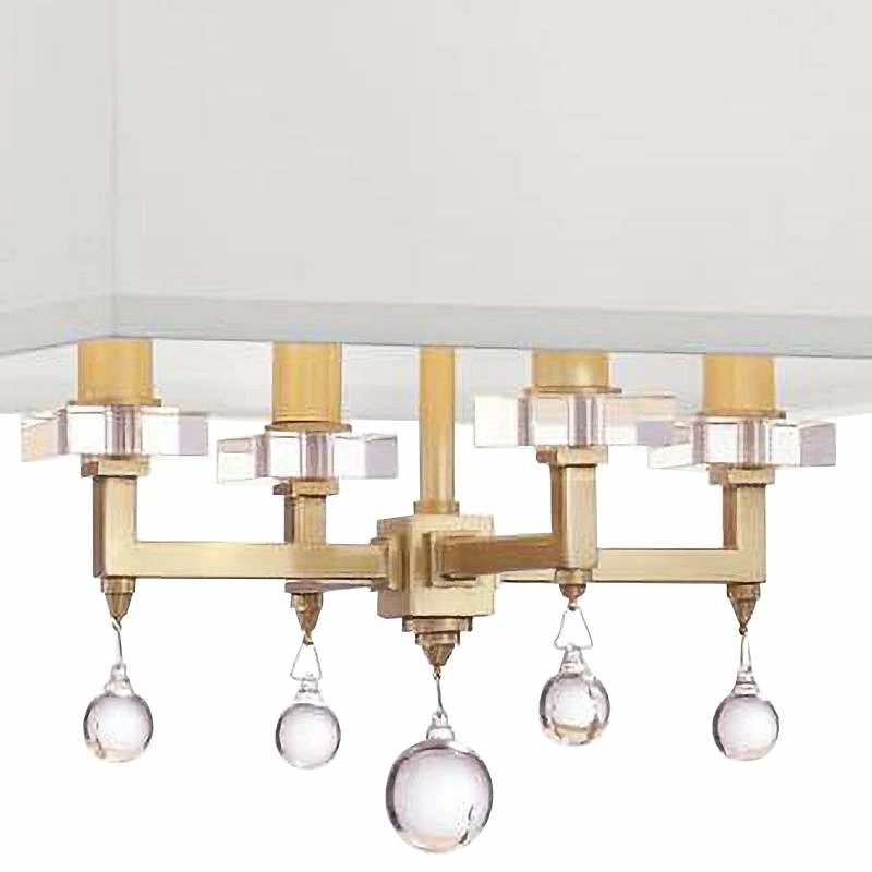 Crystorama Paxton 16" Wide Antique Gold 4-Light Chandelier 5 Crystorama Paxton 16" Wide Antique Gold 4-Light Chandelier - Image 3