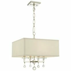 Crystorama Paxton 16"W Polished Nickel 4-Light Chandelier -Lighting Sales Shop crystorama paxton 16 inchw polished nickel 4 light chandelier 40m60views4