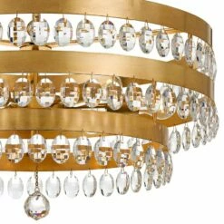 Crystorama Perla 26"W Antique Gold And Crystal Chandelier -Lighting Sales Shop crystorama perla 26 inchw antique gold and crystal chandelier 40k70views1