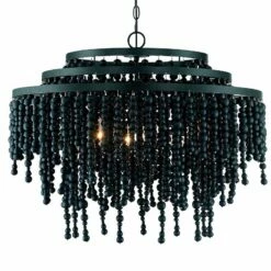 Crystorama Poppy 26.5" Wide 6-Light Matte Black Modern Chandelier