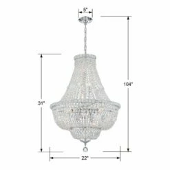 Crystorama Rosyln 22"W Polished Chrome Crystal Chandelier 9 Crystorama Rosyln 22"W Polished Chrome Crystal Chandelier -Lighting Sales Shop crystorama rosyln 22 inchw polished chrome crystal chandelier 83f82views3