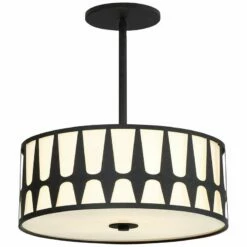 Crystorama Royston 15" Wide Black Drum Pendant Light -Lighting Sales Shop crystorama royston 15 inch wide black drum pendant light 180n1views3