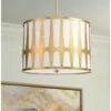 Crystorama Royston 24" Wide Antique Gold Drum Pendant Light