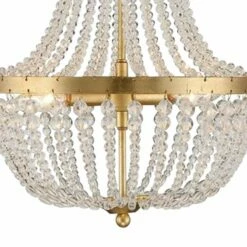 Crystorama Rylee 14" Wide Antique Gold And Glass Chandelier -Lighting Sales Shop crystorama rylee 14 inch wide antique gold and glass chandelier 99w99views1
