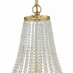 Crystorama Rylee 14" Wide Antique Gold And Glass Chandelier -Lighting Sales Shop crystorama rylee 14 inch wide antique gold and glass chandelier 99w99views2