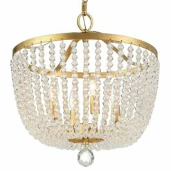 Crystorama Rylee 16 1/2" Wide Antique Gold And Glass Chandelier -Lighting Sales Shop crystorama rylee 16 and one half inch wide antique gold and glass chandelier 99x00views2