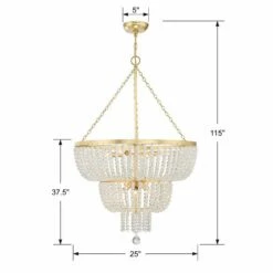 Crystorama Rylee 24 3/4" Wide Antique Gold Chandelier 9 Crystorama Rylee 24 3/4" Wide Antique Gold Chandelier -Lighting Sales Shop crystorama rylee 24 and three quarter inch wide antique gold chandelier 83g53views2