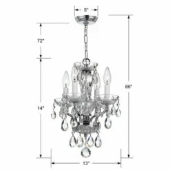 Crystorama Traditional Crystal 11"W Chrome Mini Chandelier 11 Crystorama Traditional Crystal 11"W Chrome Mini Chandelier -Lighting Sales Shop crystorama traditional crystal 11 inchw chrome mini chandelier 6r544views3