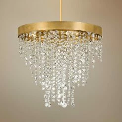 Crystorama Winham 20"W Antique Gold And Crystal Chandelier