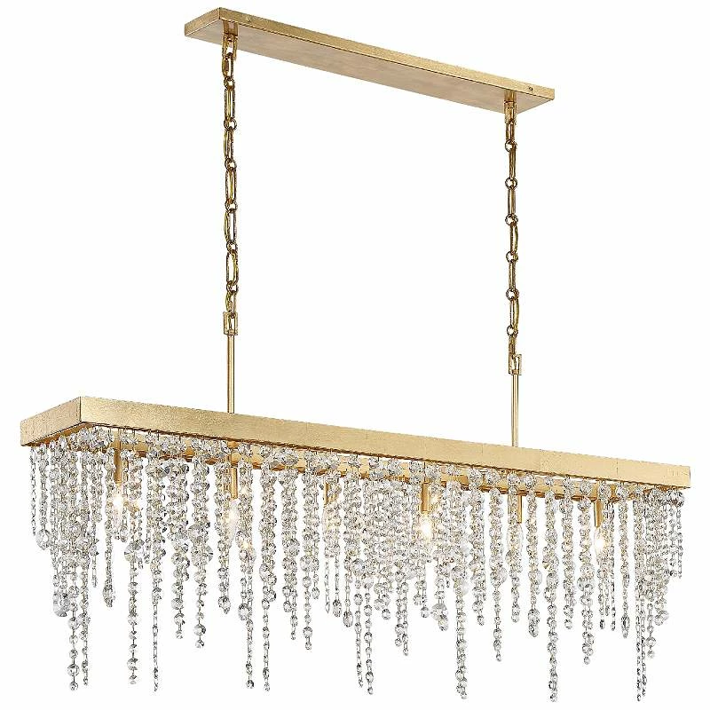 Crystorama Winham 49" Wide Gold 6-Light Island Pendant Light 3 Crystorama Winham 49" Wide Gold 6-Light Island Pendant Light