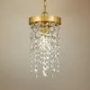 Crystorama Winham 7"W Antique Gold And Crystal Mini Pendant -Lighting Sales Shop crystorama winham 7 inchw antique gold and crystal mini pendant 71y36cropped