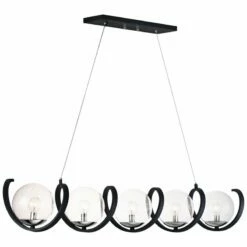 Maxim Curlicue 49 1/4"W Black Nickel Kitchen Island Light Pendant -Lighting Sales Shop curlicue 49 and one quarter inchw black nickel kitchen island light pendant 45f36