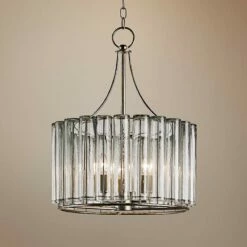 Currey And Company Bevilaqua 18" Wide Silver Chandelier