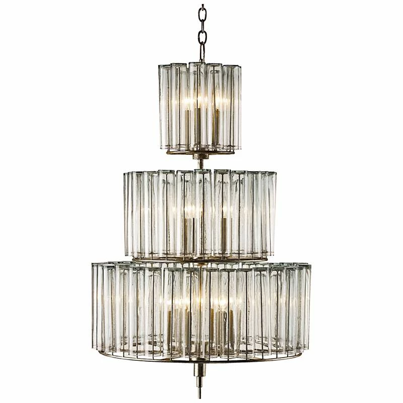 Currey And Company Bevilaqua 43" High Silver Chandelier 4 Currey And Company Bevilaqua 43" High Silver Chandelier - Image 2