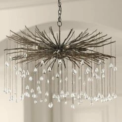 Currey And Company Fen 38" Wide Cupertino 6-Light Chandelier
