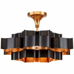 Currey And Company Grand Lotus 20 1/4" Black And Gold Small Chandelier 10 Currey And Company Grand Lotus 20 1/4" Black And Gold Small Chandelier -Lighting Sales Shop currey and company grand lotus 20 and one quarter inch black and gold small chandelier 596j2views2
