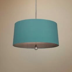 Custis Collection 25 1/2" Wide Mayo Teal Pendant
