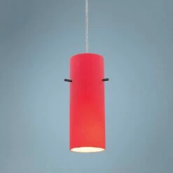 Cylinder 4" Wide Brushed Steel Mini Pendant