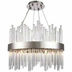 Dallas 20" Wide Chrome And Crystal Chandelier -Lighting Sales Shop dallas 20 inch wide chrome and crystal chandelier 39v01