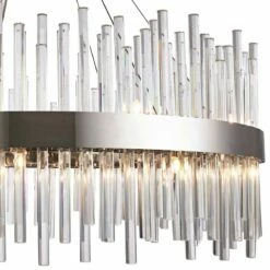 Dallas 32" Wide Chrome And Crystal Modern Chandelier -Lighting Sales Shop dallas 32 inch wide chrome and crystal modern chandelier 39v03views1