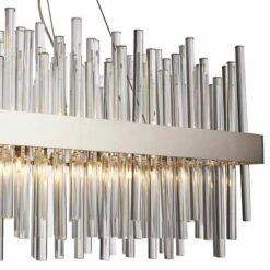 Dallas 36"W Chrome Crystal Kitchen Island Light Chandelier -Lighting Sales Shop dallas 36 inchw chrome crystal kitchen island light chandelier 39v02views1