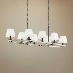 Dancar 48"W Polished Nickel Kitchen Island Light Chandelier