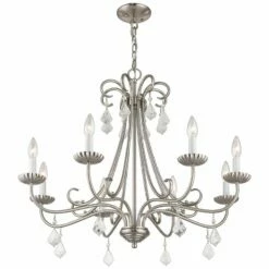 Daphne 29 3/4" Wide Brushed Nickel 8-Light Chandelier -Lighting Sales Shop daphne 29 and three quarter inch wide brushed nickel 8 light chandelier 69m12views3