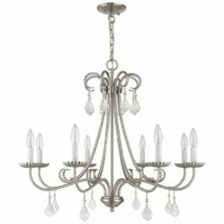 Daphne 29 3/4" Wide Brushed Nickel 8-Light Chandelier -Lighting Sales Shop daphne 29 and three quarter inch wide brushed nickel 8 light chandelier 69m12views4