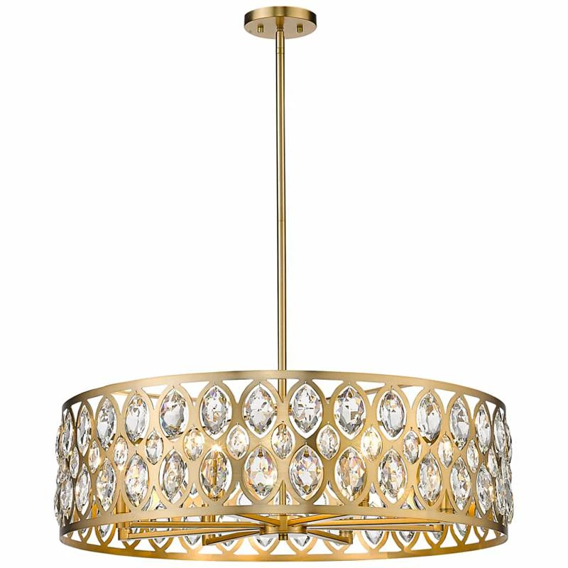 Dealey 30 1/4" Wide Crystal Heirloom Brass 8-Light Chandelier 4 Dealey 30 1/4" Wide Crystal Heirloom Brass 8-Light Chandelier - Image 2