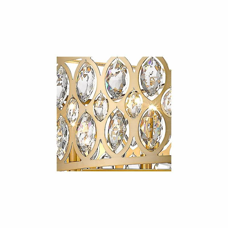 Dealey 30 1/4" Wide Crystal Heirloom Brass 8-Light Chandelier 5 Dealey 30 1/4" Wide Crystal Heirloom Brass 8-Light Chandelier - Image 3