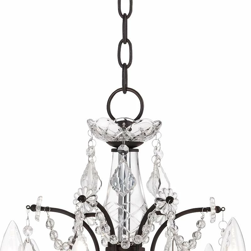 DeMallo 26" Wide Dark Bronze 6-Light Traditional Crystal Chandelier 6 DeMallo 26" Wide Dark Bronze 6-Light Traditional Crystal Chandelier - Image 4