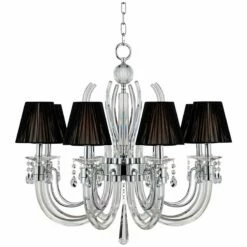Derry Street 32" Wide Chrome And Crystal 8-Light Chandelier 11 Derry Street 32" Wide Chrome And Crystal 8-Light Chandelier -Lighting Sales Shop derry street 32 inch wide chrome and crystal 8 light chandelier p4619
