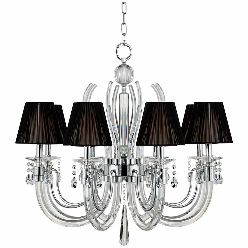 Derry Street 32" Wide Chrome And Crystal 8-Light Chandelier 5 Derry Street 32" Wide Chrome And Crystal 8-Light Chandelier - Image 3