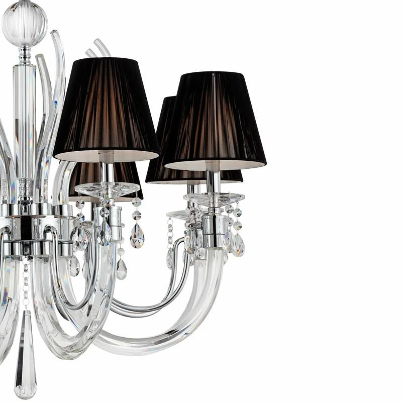 Derry Street 32" Wide Chrome And Crystal 8-Light Chandelier 6 Derry Street 32" Wide Chrome And Crystal 8-Light Chandelier - Image 4