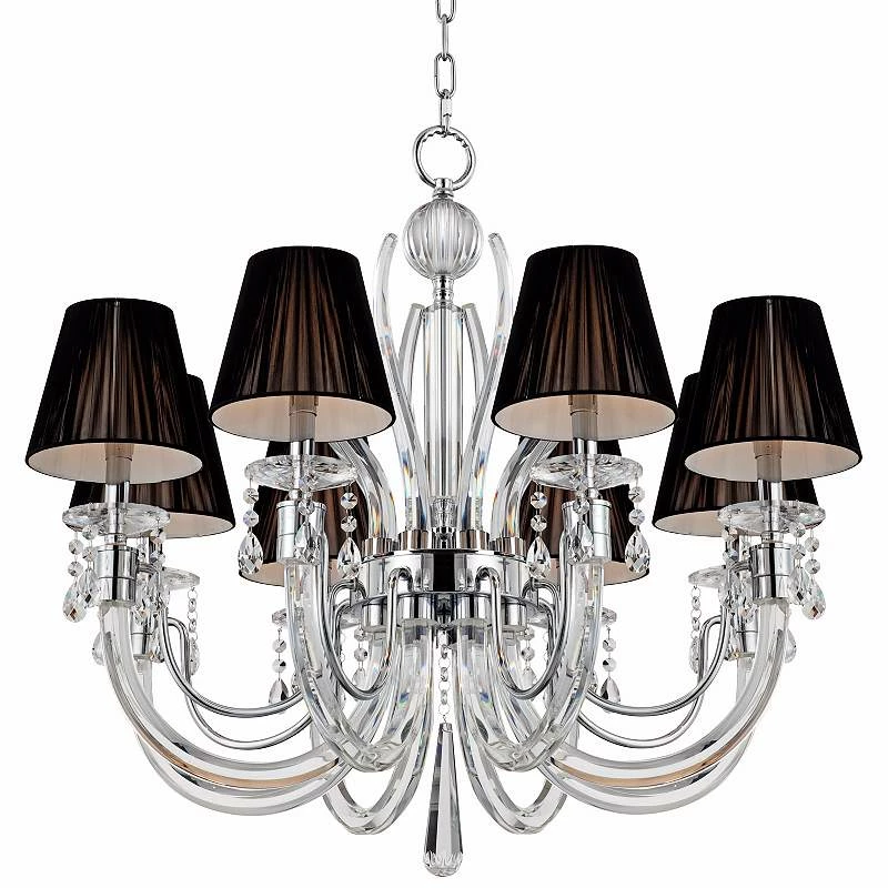 Derry Street 32" Wide Chrome And Crystal 8-Light Chandelier 7 Derry Street 32" Wide Chrome And Crystal 8-Light Chandelier - Image 5