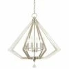 Diamond 25" Wide Polished Nickel 6-Light Chandelier -Lighting Sales Shop diamond 25 inch wide polished nickel 6 light chandelier 55j27