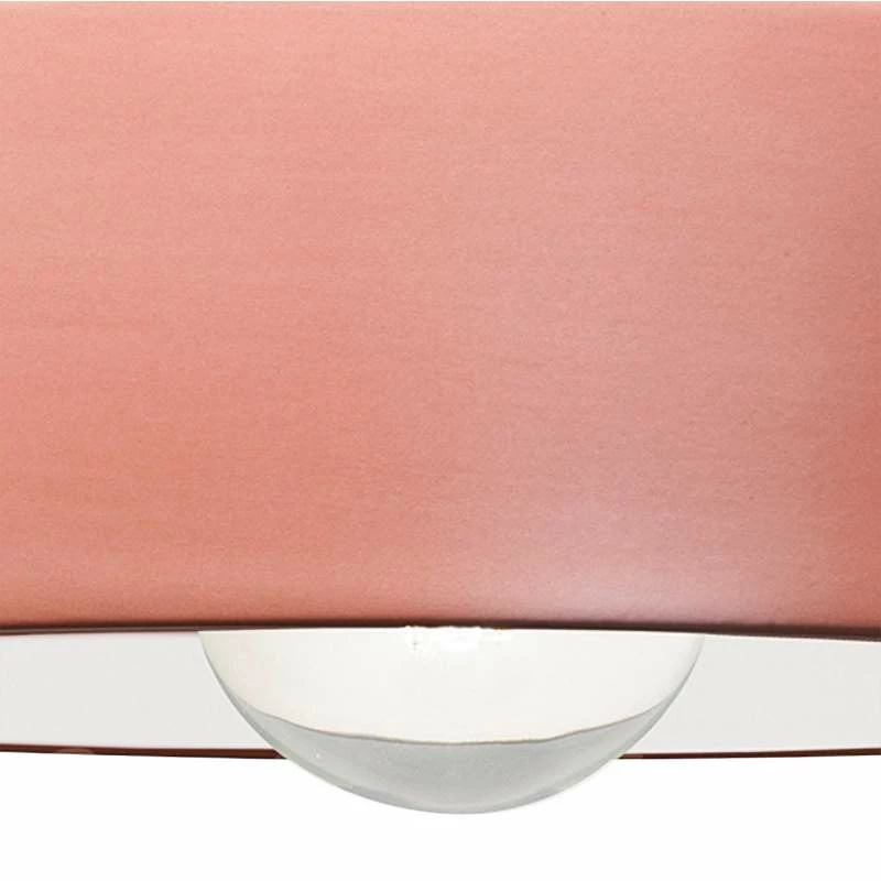 Dish 12" Wide Gloss Blush Ceramic Drum Mini Pendant Light 4 Dish 12" Wide Gloss Blush Ceramic Drum Mini Pendant Light - Image 2