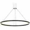 Double Corona 60" Wide Satin Black 2-Light LED Pendant 2 Double Corona 60" Wide Satin Black 2-Light LED Pendant -Lighting Sales Shop double corona 60 inch wide satin black 2 light led pendant 53y22