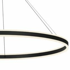 Double Corona 60" Wide Satin Black 2-Light LED Pendant -Lighting Sales Shop double corona 60 inch wide satin black 2 light led pendant 53y22views1