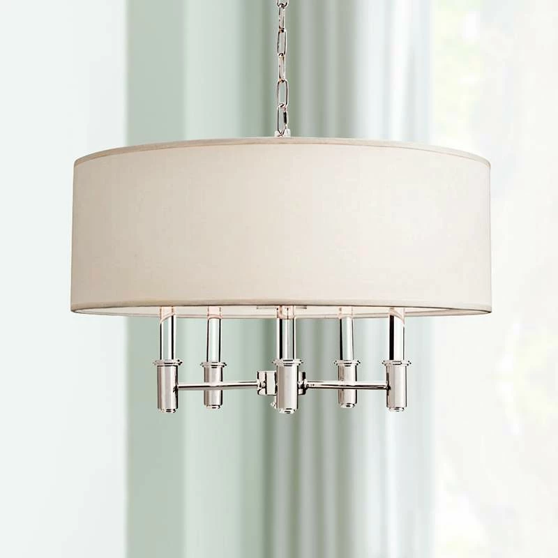 DuPont 26" Wide Chrome Convertible Round Pendant Light 3 DuPont 26" Wide Chrome Convertible Round Pendant Light