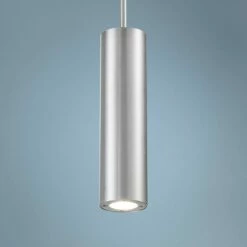 DweLED Caliber 10" High Brushed Aluminum LED Outdoor Pendant