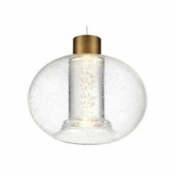 DweLED Crater 8 1/4" Wide Aged Brass LED Mini Pendant -Lighting Sales Shop dweled crater 8 and one quarter inch wide aged brass led mini pendant 76k03views1