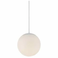 DweLED Niveous 13 3/4" Wide White Globe LED Pendant Light