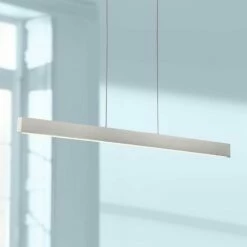 DweLED Volo 54" Wide Brushed Aluminum LED Linear Pendant