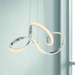 DweLED Vornado 23" Wide Chrome LED Pendant Light