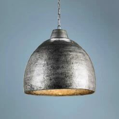 Earthshine Wrought Iron Dome 22" Wide Pendant Light