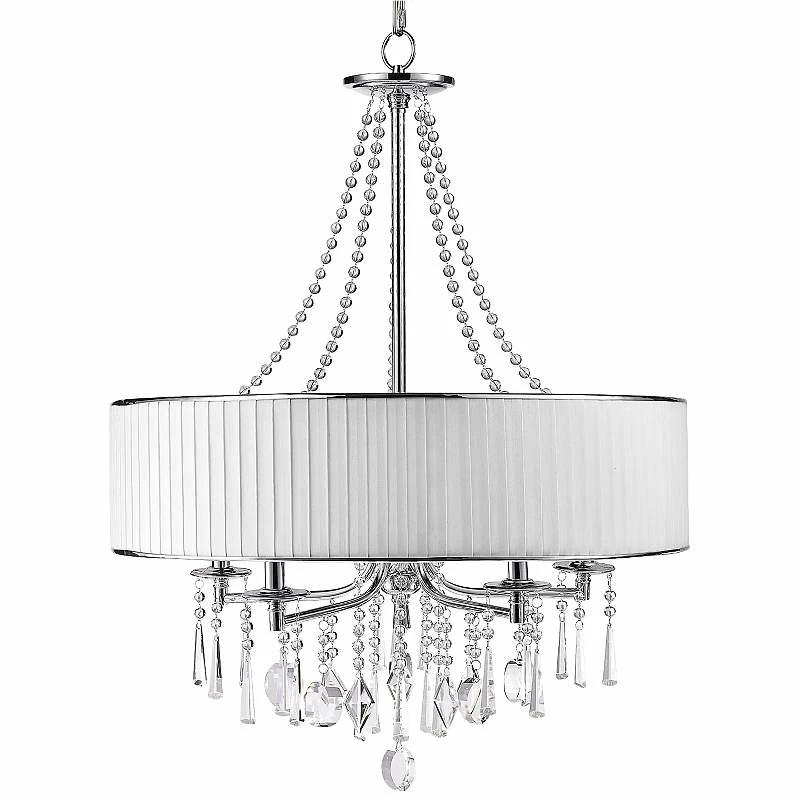 Golden Lighting Echelon 26 1/4" Wide Chrome And Crystal Shaded Chandelier 4 Golden Lighting Echelon 26 1/4" Wide Chrome And Crystal Shaded Chandelier - Image 2